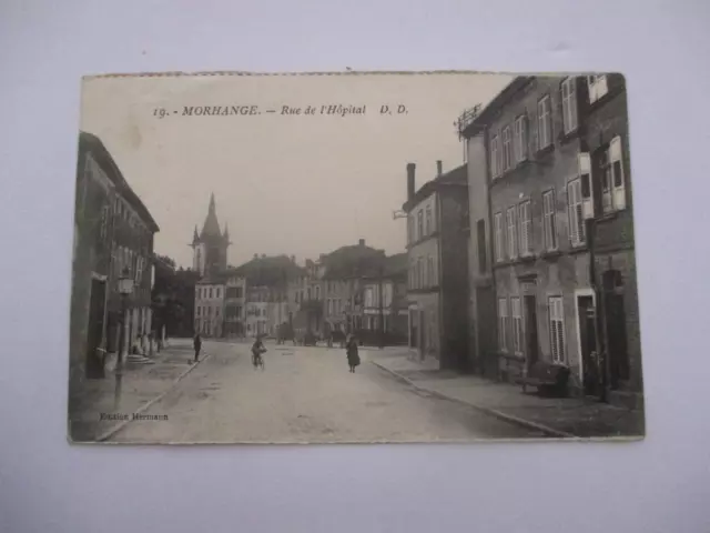 Cpa Dos Vert Moselle 57 Morhange Rue De L'hopital