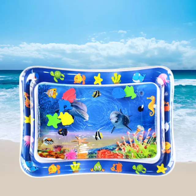 Animal Water Mat PVC Baby Water Play Mat Double Edge for Activity (Dolphin) #F