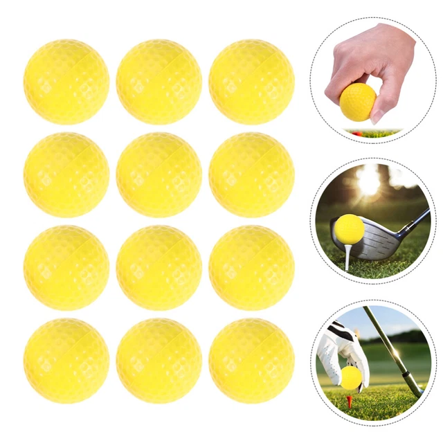 12 Pcs Golfschaumball Synthesekautschuk Übungsbälle Aus Schaumstoff Yellow