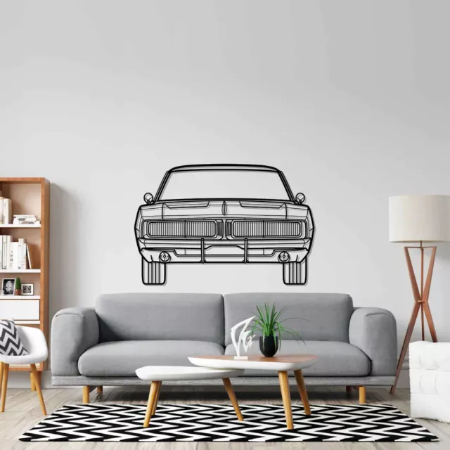 Wall Art Home Decor 3D Acrylic Metal Car Auto Poster USA Silhouette Charger