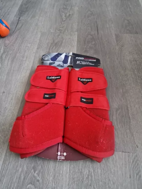 LeMieux Pro Sport Support Boots Red Size Large 1 Pair