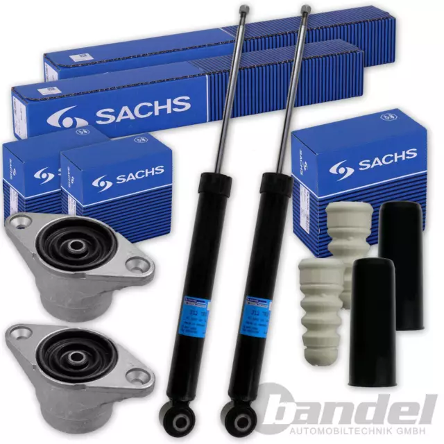 4x SACHS GAS STOßDÄMPFER + DOMLAGER + PROTECTION KIT VORNE+HINTEN für AUDI A4 B6 3