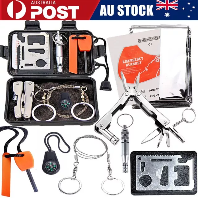 9 in 1 Multi-Purpose Outdoor Survival Equipment SOS Emergency Kit For Camping