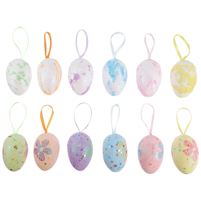 12 stücke Ostern Party hängen Eier Dekorationen Ei hängende Ornamente Kinder