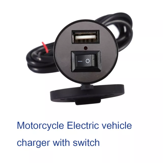 Motorcycle Phone USB Charger Power Supply Adapter Port Socket 12V Waterproof 2