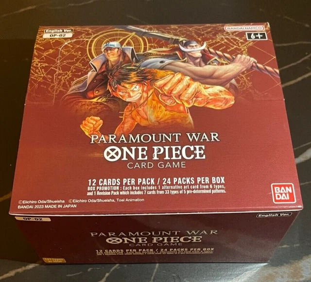 op02 english booster box One Piece Paramount War Booster Box Red Bottom OP-02 English Factory Sealed