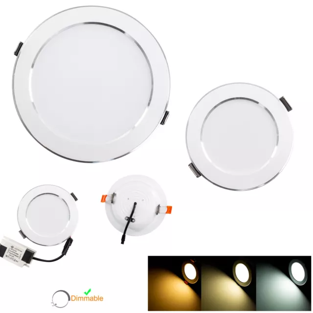 Dimmable LED Recessed Ceiling Downlight 3W 5W 7W 9W 12W 15W 18W Light Lamp BC