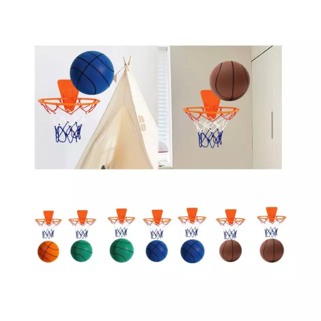 Silent Basketball with Hoop Party Interaction Toy Silent Kids Sports Ball
