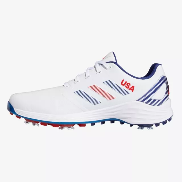 MEN’S ADIDAS BOOST USA Golf Shoes 10 Red White Blue 791001 Patriotic ...