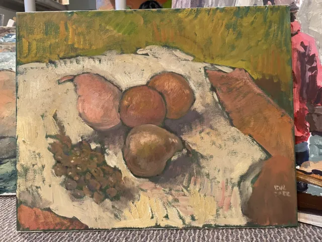Still Life French Impressionism Oil Painting Original Signed 16”x20” Canvas
