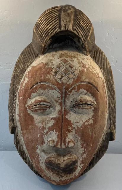Old & Rare Wood African Gabon Punu Mask