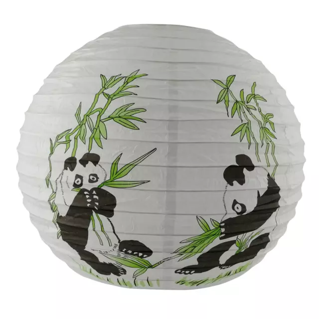 Papierlampe Lampenschirm Tiermotiv Panda für Hängelampe Laterne Lampion Kugel