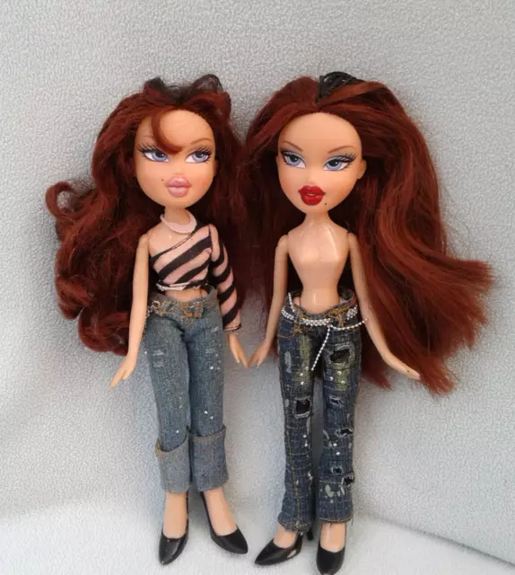 Vintage Bratz dolls - auburn hair - Phoebe & Roxxi - TWIINS - 1st Ed