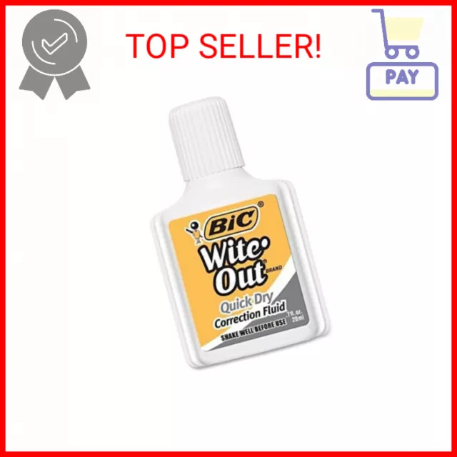 BIC Wite-Out Quick Dry Correction Fluid, 20 ml- Brand New (Unused/ Unopened)