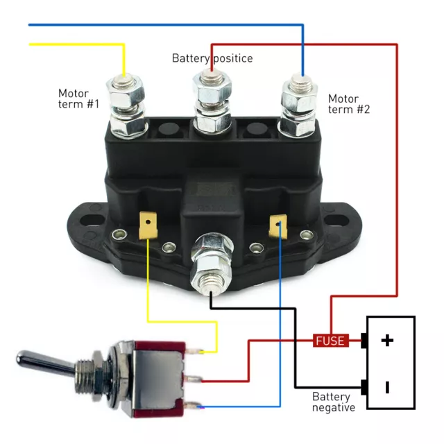 12V Controller Boat ATV Control RELAY WINCH MOTOR REVERSING SOLENOID SWITCH S8V9