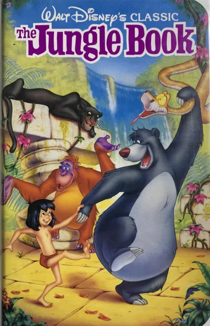 Walt Disneys Classic The Jungle Book Movie VHS Tape Clamshell Black Diamond