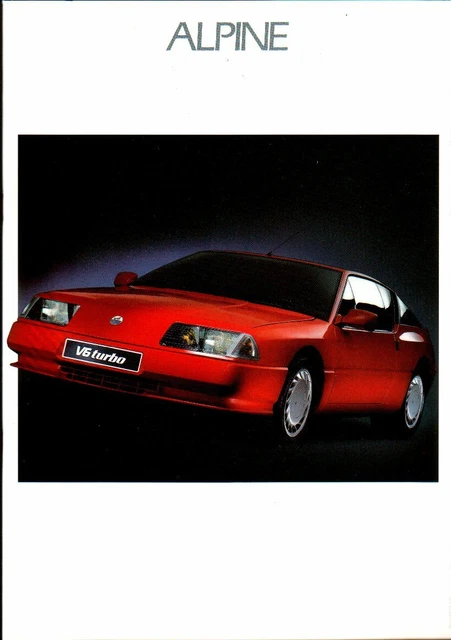 RENAULT ALPINE V6 Turbo Prospekt 06.1989 EUR 14,99 - PicClick DE