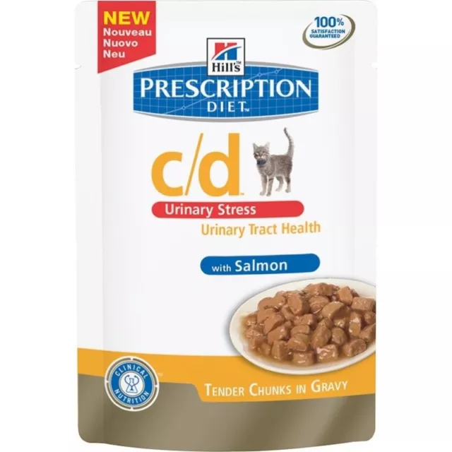 HILL S prescription diet c/d feline urinary stress mangime umido salmone 12x85g