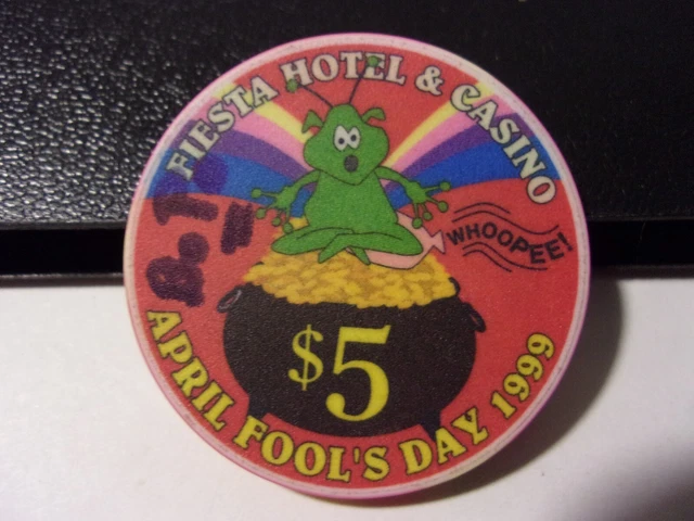 FIESTA HOTEL CASINO $5 hotel casino gaming poker chip (LTD 750) Las Vegas, NV