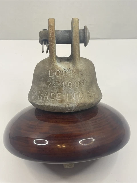 Vintage Brown Locke Electrical High Voltage 10,000lbs Porcelain Insulator 1963 8