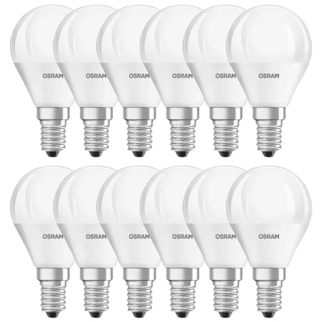12 x Osram LED Lampen Tropfen 4,9W =40W E14 matt 470lm Neutralweiß 4000K UVP 27€