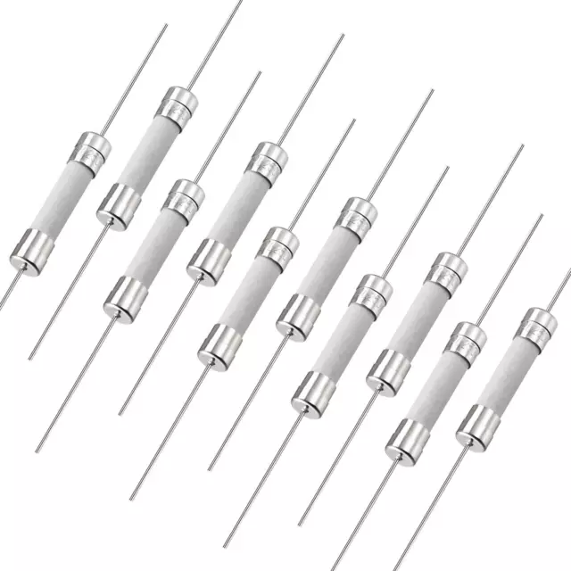 Fusibles Coup Rapide Fil Conducteur Fusibles Céramique 6 x 32mm 250V F10A 10Pcs