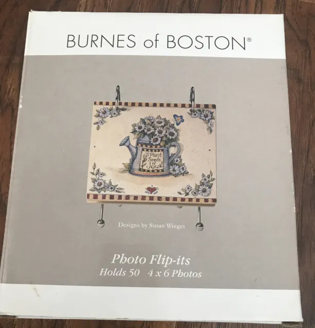 Burnes Of Boston Susan Winget Photo Flip-its Holds 50 Photos 4x6 NEW W/BOX