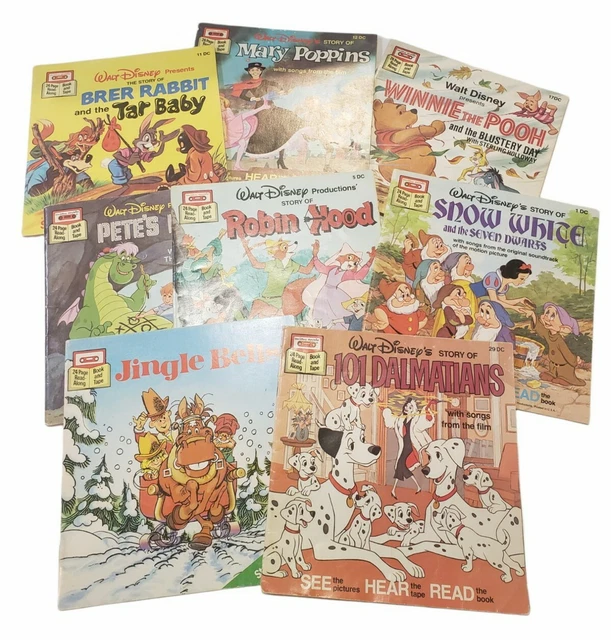 Lot of 8 vtg Walt Disney SEE HEAR READ read-along books only Brer Rabbit more