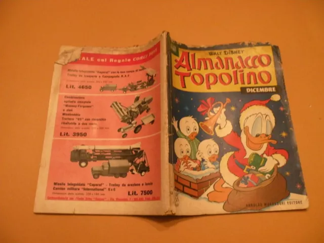 Almanacco Topolino 1962 N.12 Mondadori Walt Disney Originale Buono No Bollino