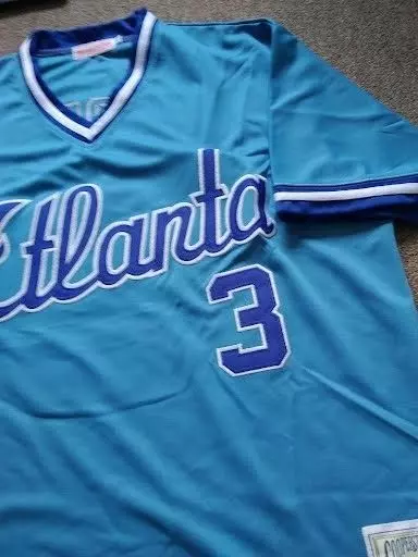 Dale Murphy Atlanta Braves Jersey Mens LARGE NWT 1982 Home Blue Retro Throwback Dale Murphy Atlanta Braves Jersey Mens LARGE NWT 1982 Home Blue Retro Throwback