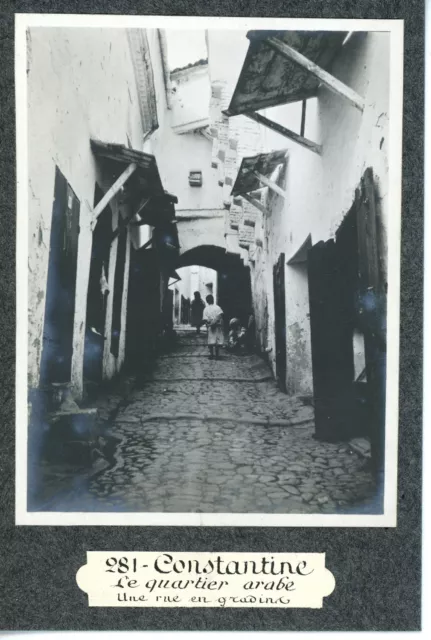 Algérie, Constantine, le quartier arabe  Vintage print Tirage argentique  7.