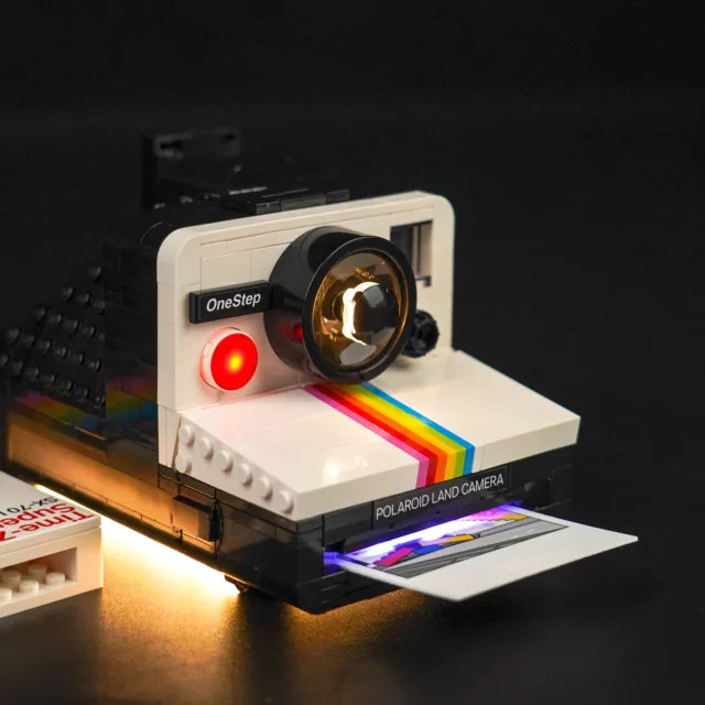 Kit luce LED BrickBling per fotocamera LEGO Polaroid OneStep SX-70 21345 set decorativo 3