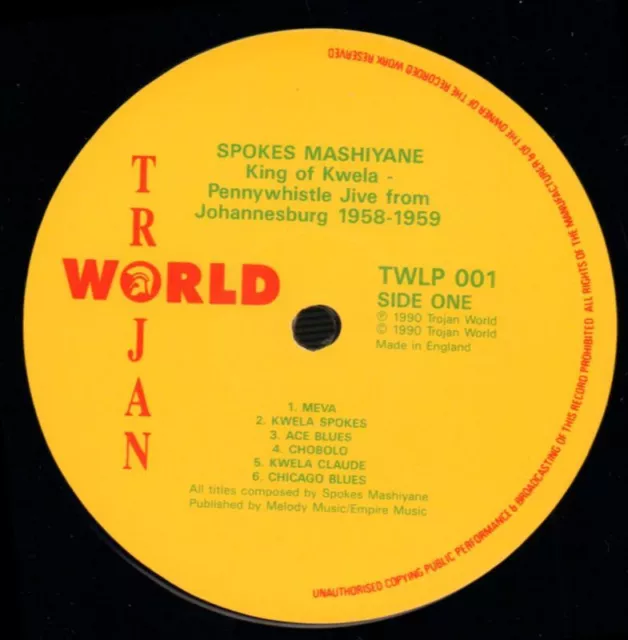 Spokes Mashiyane (Vinyl LP) King of Kwela-Trojaner-TWLP 001-UK-1990-Ex/M 2