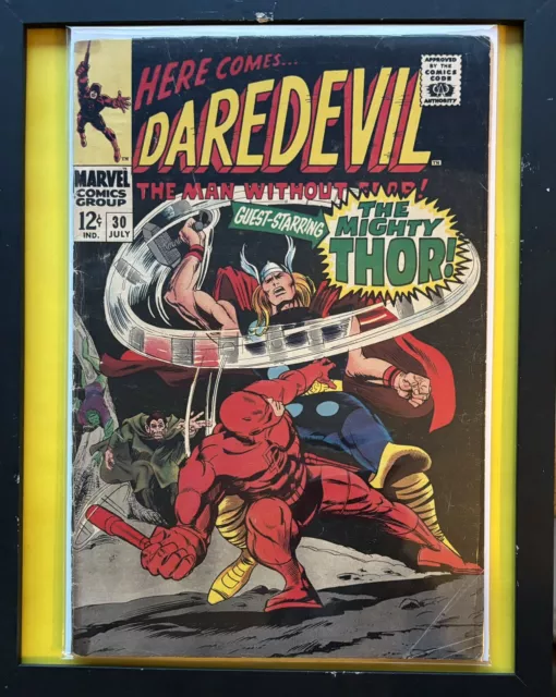 DAREDEVIL #30 THOR CLASSIC COVER Stan Lee / Gene Colan 1967 VG-/3.5 🫠😀