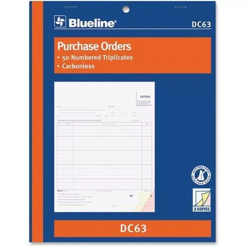 Blueline Purchase Order Form Book - BLIDC63