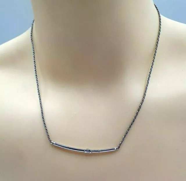 Lovely Vintage Solid Silver Chain Necklace, Unusual Design