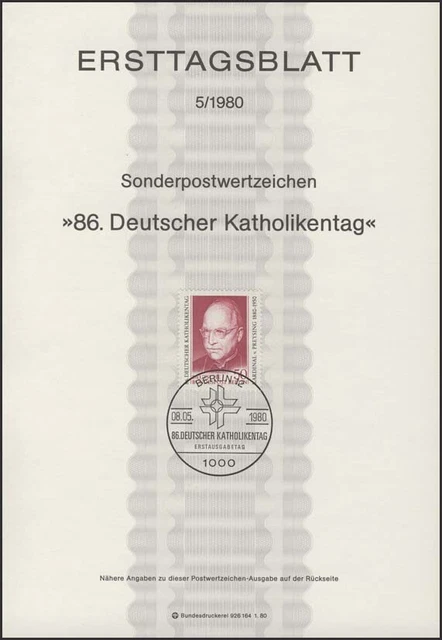 ETB 05/1980 Katholikentag, Kardinal Freysing
