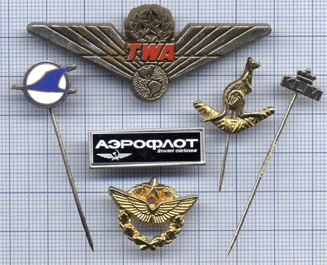 Insigne Broche Vintage Compagnie Aérienne Thai Air – Années 1960 – Style Pilote – Fabriqué En France – Occasion