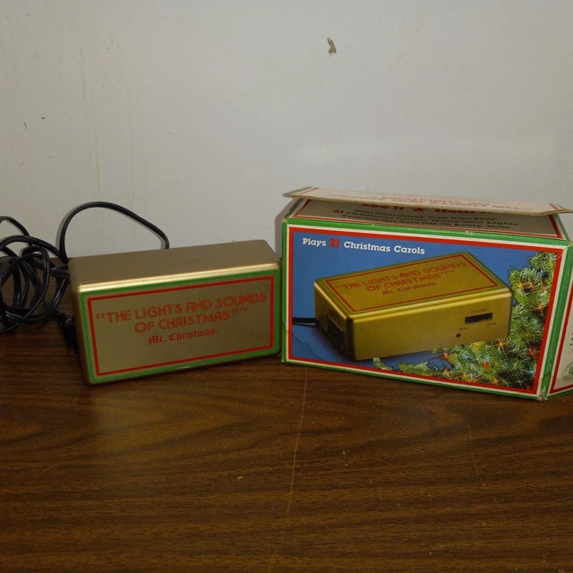 VINTAGE MR. CHRISTMAS Light And Sounds Of Christmas Carols Musical Box