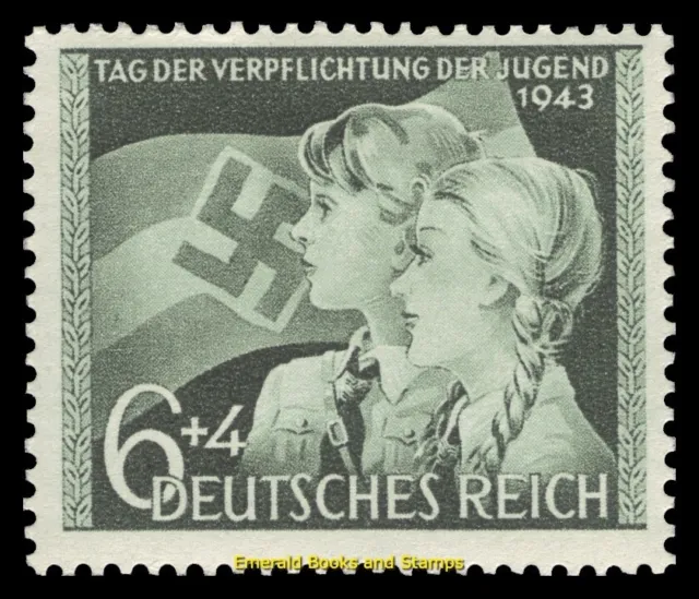 EBS Germany 1943 - Hitler Youth - Day of Allegiance - Michel 843 - MNH**