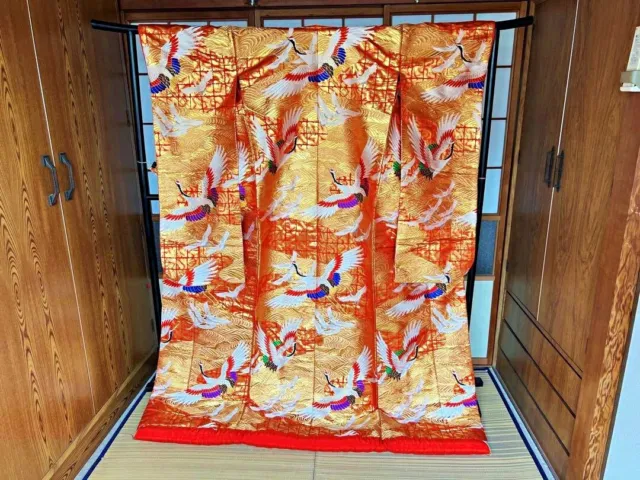 Japanese Kimono Uchikake Wedding Pure Silk  japan 851