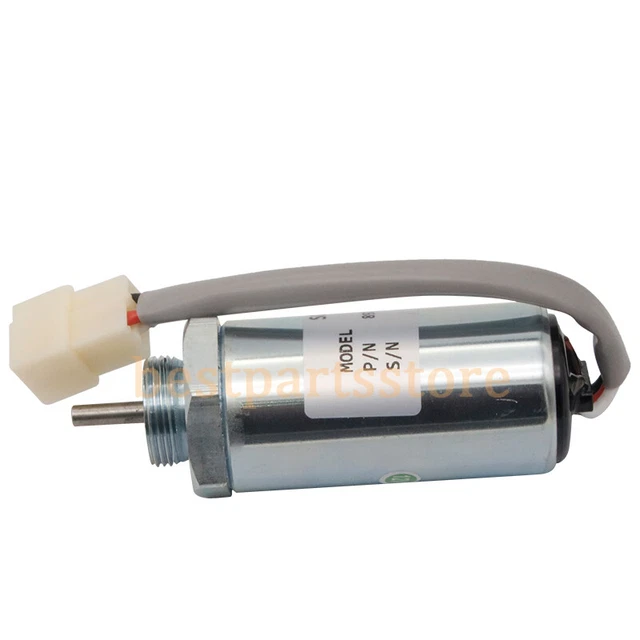 FUEL SHUT OFF Solenoid 12V For Isuzu Engine 4LE2 Hitachi Excavator