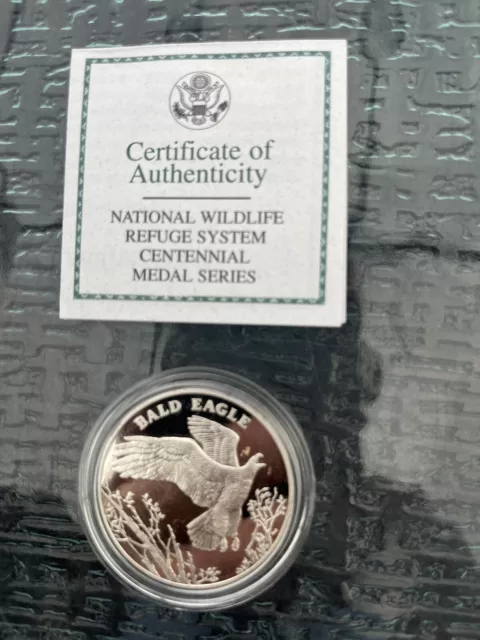 2003 US Mint National Eagle Wildlife Refuge Proof Silver Medal