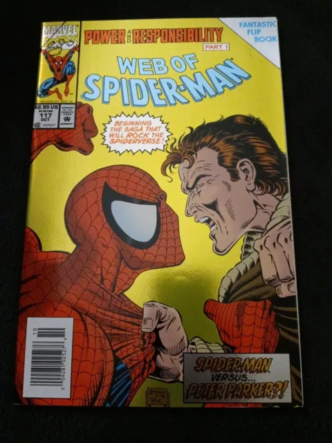 Web Of Spiderman #117  Flip Book Foil  Clone Saga Ben Reilly Newsstand