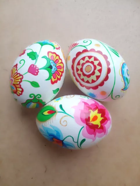 Huevos de Pascua Original Pysanka Huevos decorativos de madera en caja de...