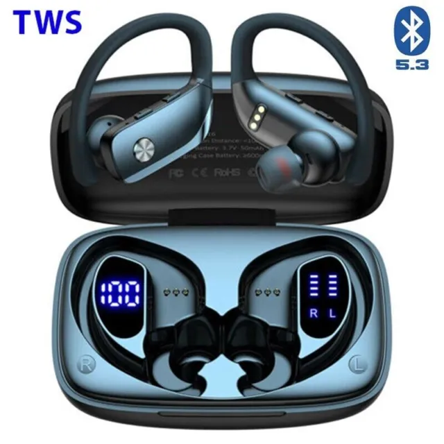 Bluetooth Earbuds Wireless TWS 5.3 Bluetooth Headset Earphone Stereo Sports 2024