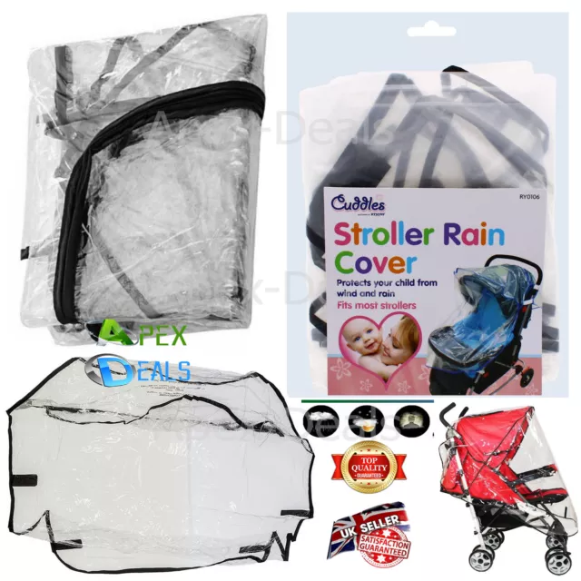 Baby Buggy Rain Cover Universal Raincover Waterproof for Pushchair Stroller Pram