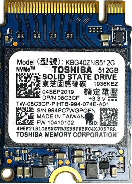 Kioxia Pcie Gen 3 X 4 512gb Toshiba/KIOXIA 512GB NVMe SSD - M.2
