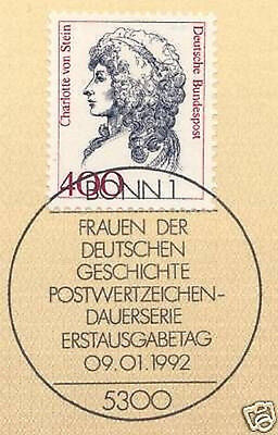 Hedwig Courts-Mahler Berliner Rfa 1992 FDC No 1614 Avec Berliner Sonderstempeln ! 