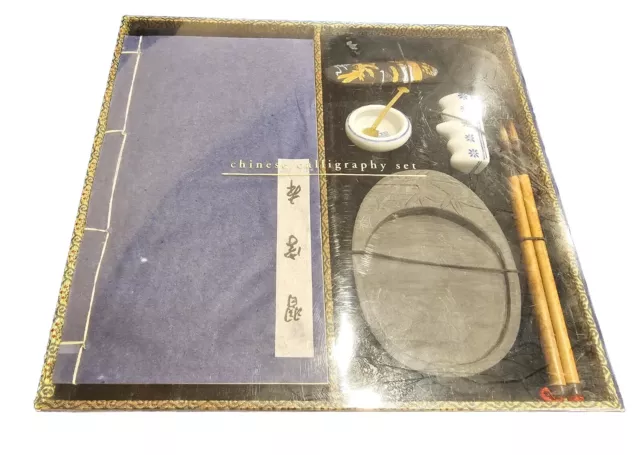 Chinese Calligraphy Painting Set With Book